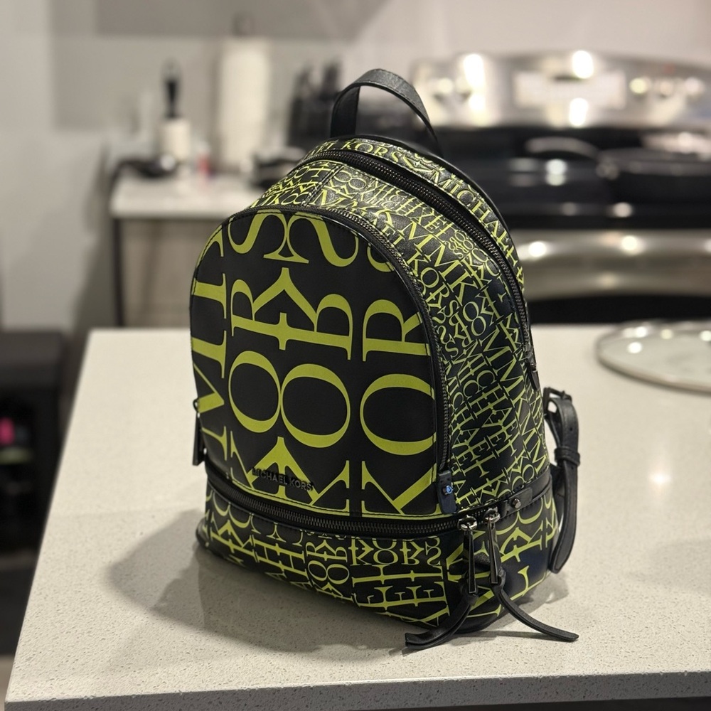 Michael Kors Neon Yellow backpack